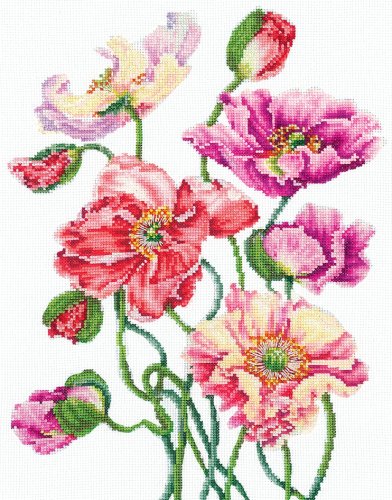 (image for) Wild Poppies Counted Cross Stitch Kit
